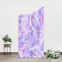 Aperturee - Aperturee Rainbow Purple Sparkle Birthday Party Arch Backdrop