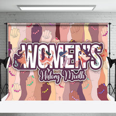 Aperturee - Aperturee Raised Arms Cheers Womens History Month Backdrop