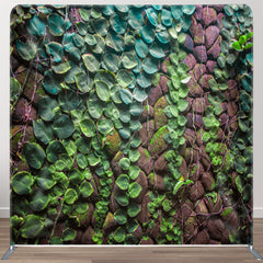 Aperturee - Aperturee Real Green Ivy Stone Wall Backdrop For Party Decor