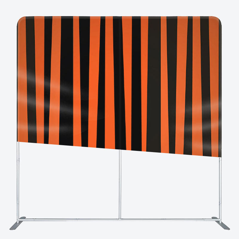 Aperturee - Aperturee Red And Black Stripes Backdrop For Halloween Decor