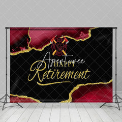 Aperturee - Aperturee Red Black Gold Marbled Firedept Retirement Backdrop