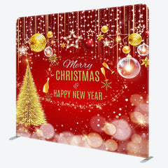 Aperturee - Aperturee Red Bokeh Merry Christmas Happy New Year Backdrop