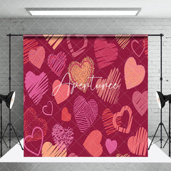 Aperturee - Aperturee Red Painted Love Valentines Day Room Set Backdrop