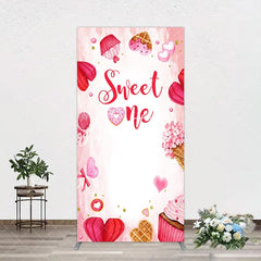 Aperturee - Aperturee Red Pink Candyland Desserts Sweet One Rectangle Backdrop