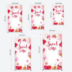 Aperturee - Aperturee Red Pink Candyland Desserts Sweet One Rectangle Backdrop