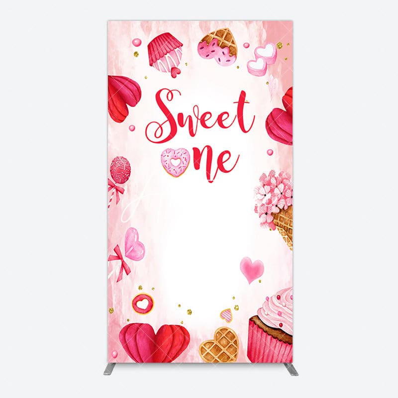 Aperturee - Aperturee Red Pink Candyland Desserts Sweet One Rectangle Backdrop