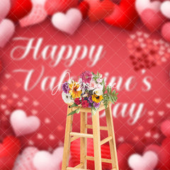 Aperturee - Aperturee Red Pink Romantic Happy Valentines Day Backdrop