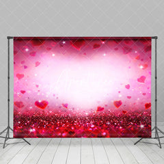 Aperturee - Aperturee Red Pink Romantic Sparkle Valentines Day Backdrop