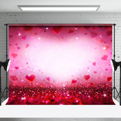 Aperturee - Aperturee Red Pink Romantic Sparkle Valentines Day Backdrop