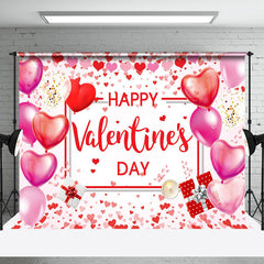 Aperturee - Aperturee Red Pink White Romantic Happy Valentines Day Backdrop