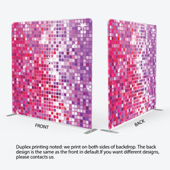 Aperturee - Aperturee Red Purple Gradient Sequin Dance Party Backdrop Cover