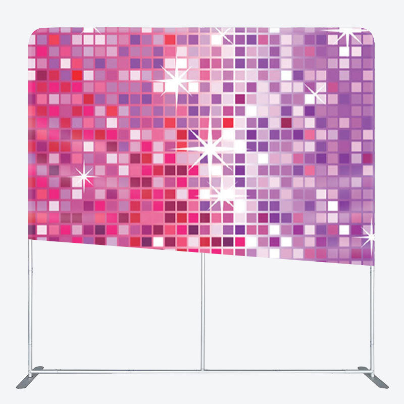 Aperturee - Aperturee Red Purple Gradient Sequin Dance Party Backdrop Cover