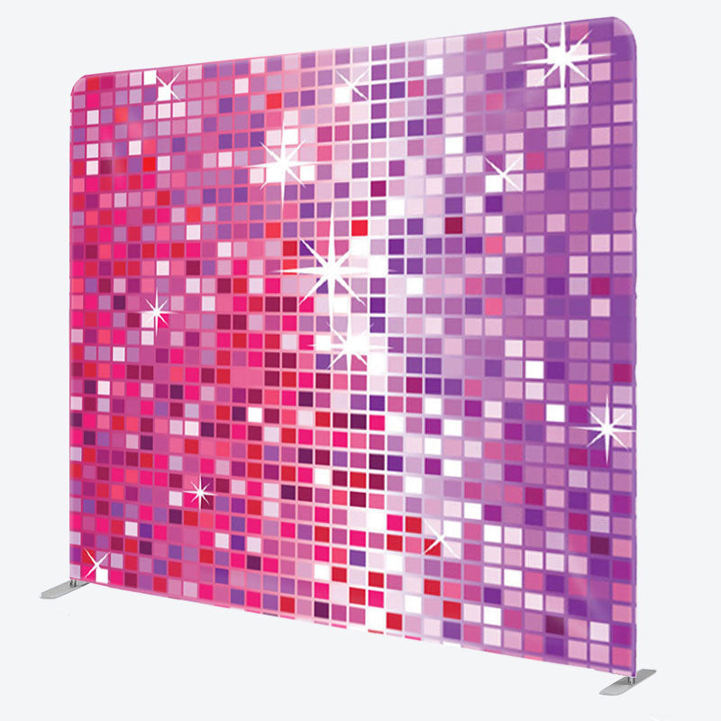 Aperturee - Aperturee Red Purple Gradient Sequin Dance Party Backdrop Cover