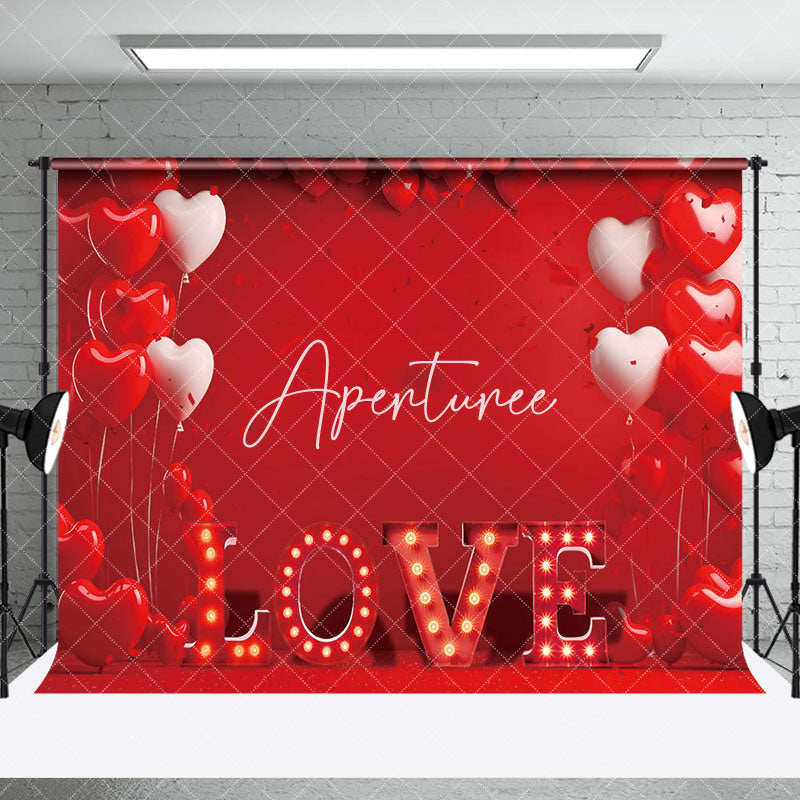 Aperturee - Aperturee Red Romantic Rose Valentines Vibe Room Set Backdrop