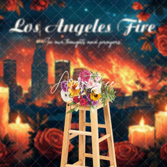 Aperturee - Aperturee Red Rose Candle Los Angeles Fire Condolences Backdrop