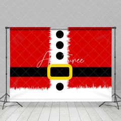 Aperturee - Aperturee Red Santa Claus Black Belt Merry Christmas Backdrop