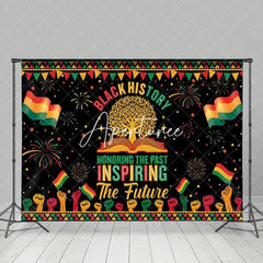 Aperturee - Aperturee Red Yellow Green Flag Black History Month Backdrop