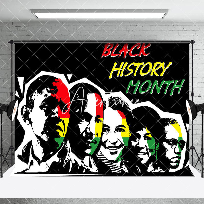 Aperturee - Aperturee Red Yellow Green Hero Black History Month Backdrop