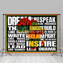 Aperturee - Aperturee Red Yellow Green Slogan Black History Month Backdrop