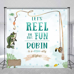 Aperturee - Aperturee Reel In The Fun Custom Name 8th Birthday Backdrop