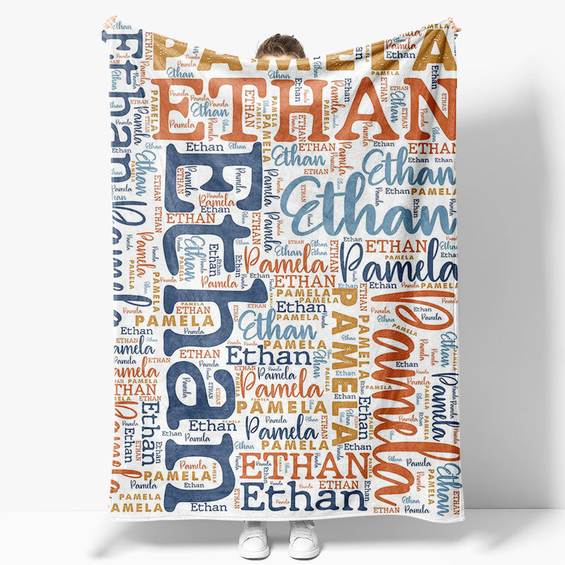 Aperturee - Aperturee Repeated Various Fonts Custom Family Name Blanket