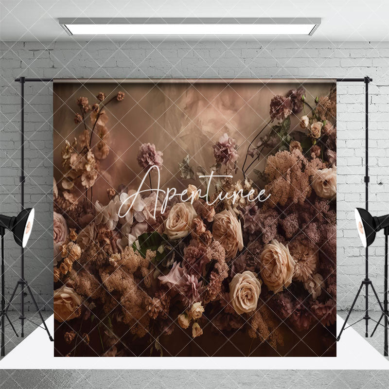 Aperturee - Aperturee Retro Abstract Old Master Floral Room Set Backdrop