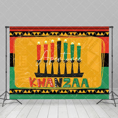 Aperturee - Aperturee Retro African Tribal Candlestick Kwanzaa Backdrop