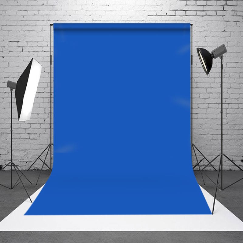 Aperturee - Aperturee Retro Blue Solid Color Portrait Photography Backdrop