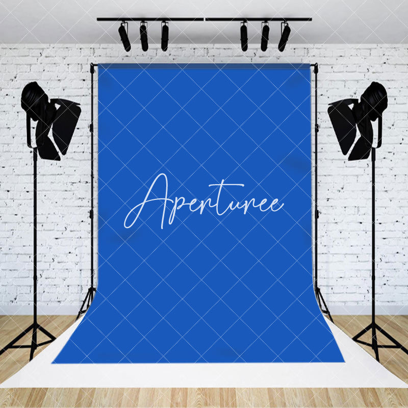 Aperturee - Aperturee Retro Blue Solid Color Portrait Photography Backdrop