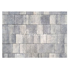 Aperturee - Aperturee Retro Grey White Paving Stones Rubber Floor Mat