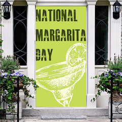 Aperturee - Aperturee Retro Lemon Yellow National Magrarita Day Door Cover