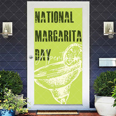 Aperturee - Aperturee Retro Lemon Yellow National Magrarita Day Door Cover