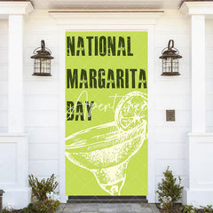 Aperturee - Aperturee Retro Lemon Yellow National Magrarita Day Door Cover