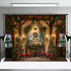 Aperturee - Aperturee Retro Mural Room Festive Christmas Vibe Backdrop