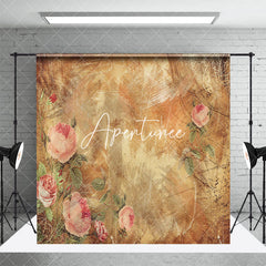 Aperturee - Aperturee Retro Painted Floral Fine Art Room Set Backdrop