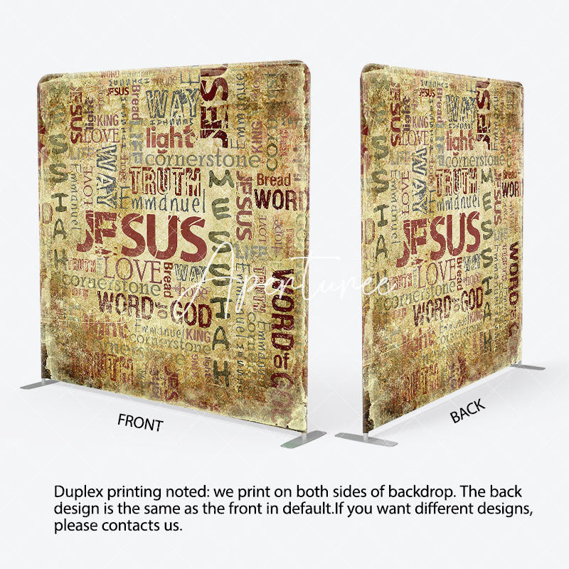 Aperturee - Aperturee Retro Parchment Jesus Christ Pillow Case Backdrop