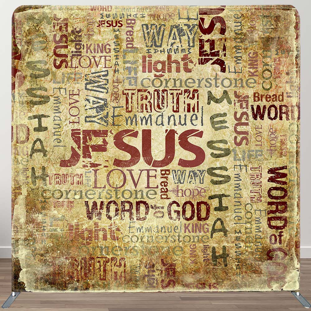 Aperturee - Aperturee Retro Parchment Jesus Christ Pillow Case Backdrop