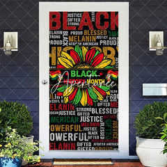 Aperturee - Aperturee Retro Positive Text Black History Month Door Cover