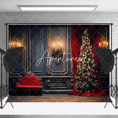 Aperturee - Aperturee Retro Royal Wall Candlestick Sofa Christmas Backdrop