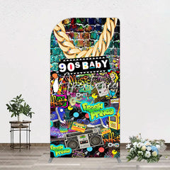 Aperturee - Aperturee Retro Street Graffiti Hip Hop 90s Baby Arch Backdrop