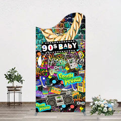 Aperturee - Aperturee Retro Street Graffiti Hip Hop 90s Baby Arch Backdrop