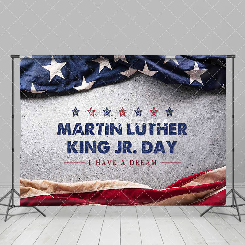 Aperturee - Aperturee Retro Usa Flag I Have A Dream Happy Mlk Day Backdrop