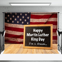 Aperturee - Aperturee Retro Usa Flag Photo Frame Happy Mlk Day Backdrop