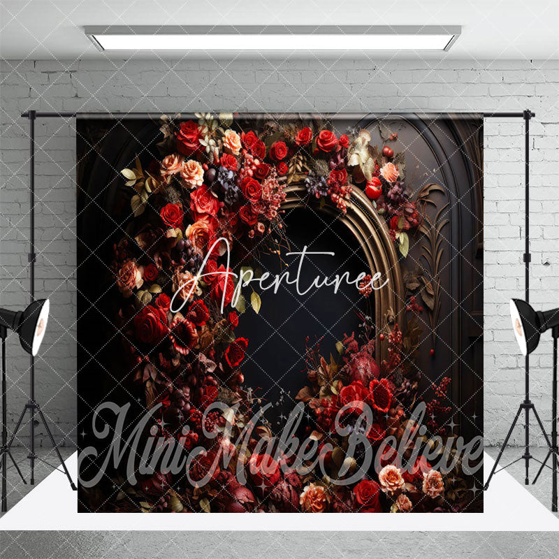 Aperturee - Aperturee Retro Wall Floral Valentines Vibe Room Set Backdrop