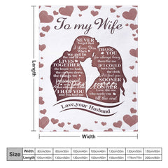 Aperturee - Aperturee Romantic Couple Dense Hearts Custom Text Blanket