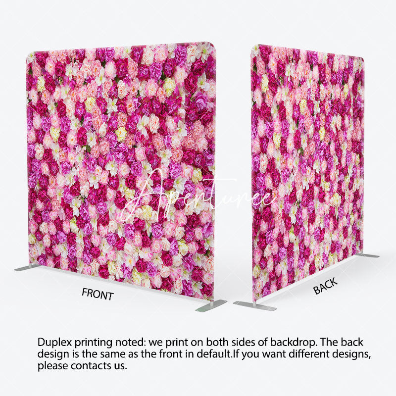 Aperturee - Aperturee Romantic Dense Bloom Floral Pillow Case Backdrop