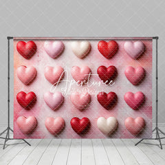 Aperturee - Aperturee Romantic Fine Art Bright Pink Red Love Heart Backdrop