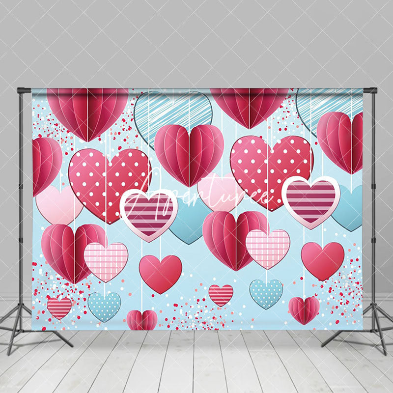 Aperturee - Aperturee Romantic Heart Shaped Valentines Day Lovely Backdrop