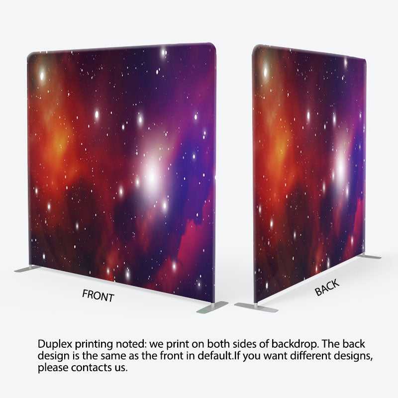 Aperturee - Aperturee Romantic Outerspace Galaxy Fabric Party Backdrop Cover