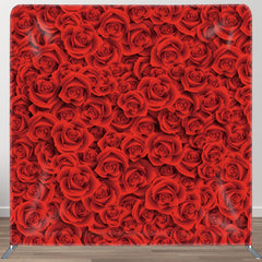 Aperturee - Aperturee Romantic Red Rose Wall Valentines Day Backdrop Cover